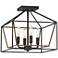 Possini Euro Dinuba 12"W Bronze and Wood Modern Rustic Ceiling Light