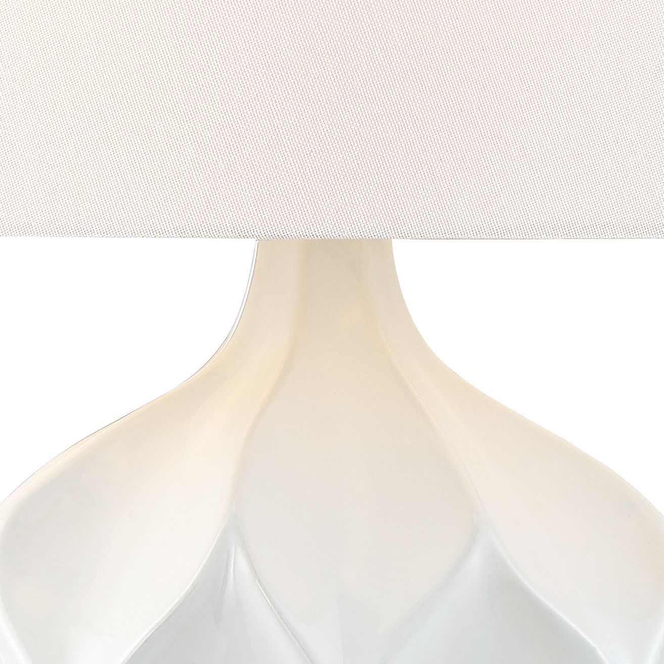 Image 4 Possini Euro Dobbs 22 1/2" White Ceramic Modern Accent Table Lamp more views