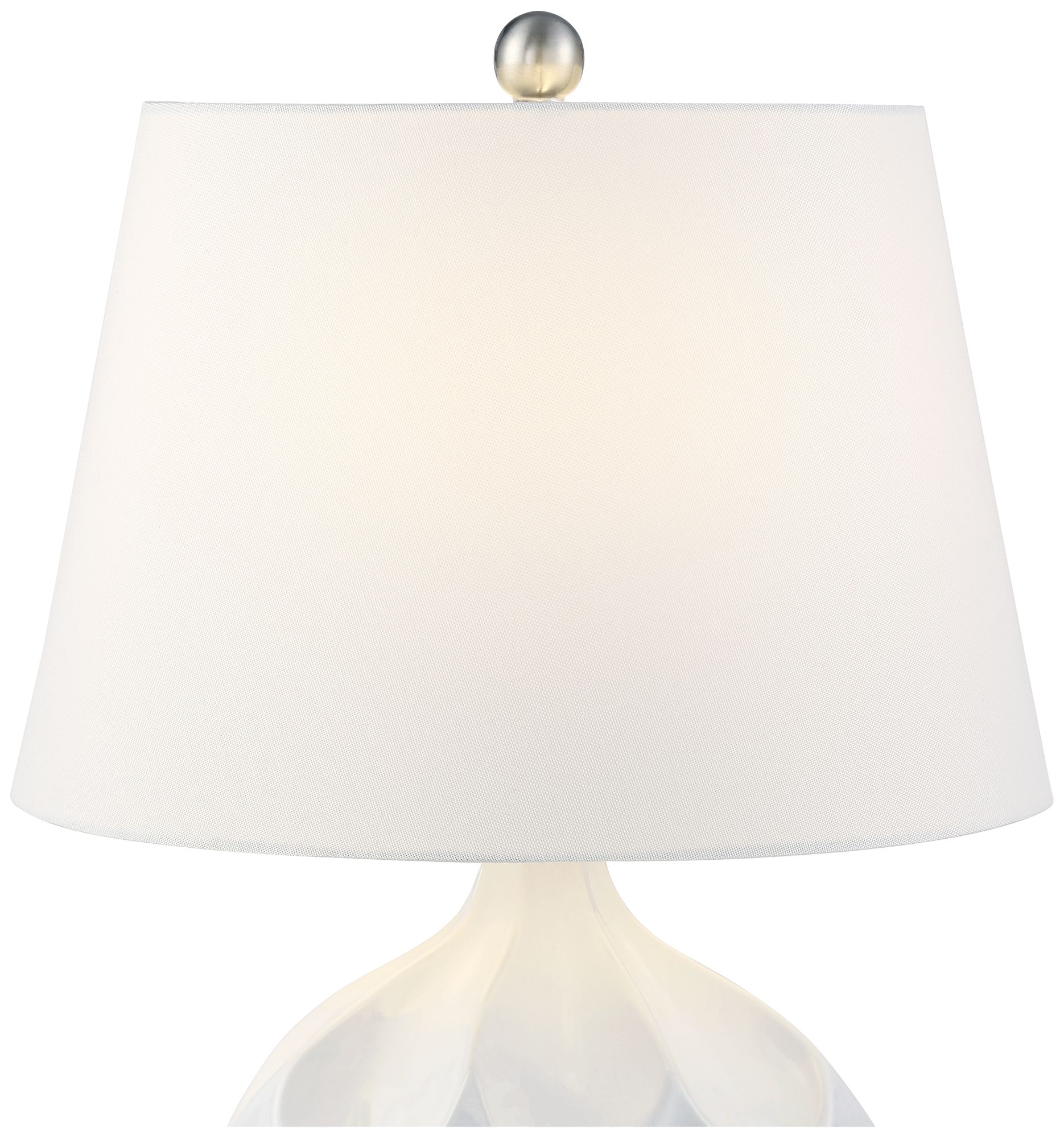 Image 5 Possini Euro Dobbs 22 1/2" White Ceramic Modern Accent Table Lamp more views