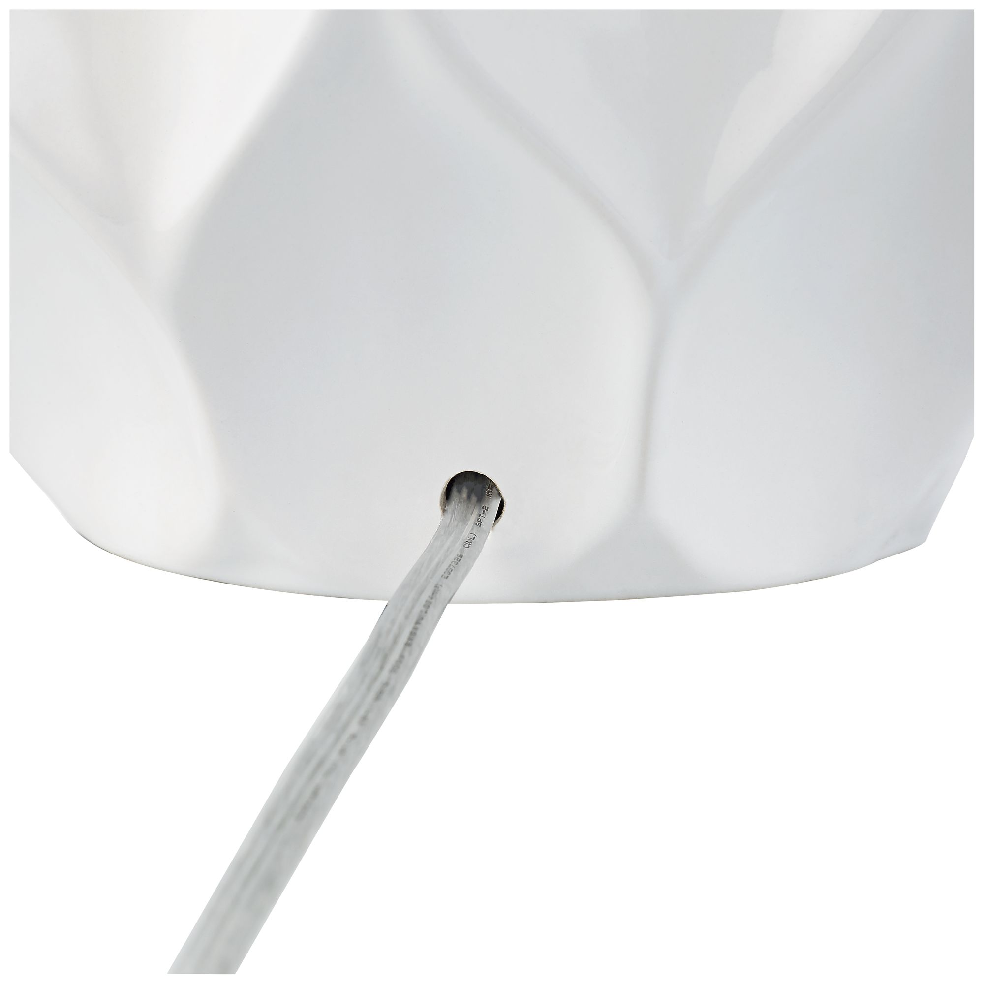 Image 7 Possini Euro Dobbs 22 1/2" White Ceramic Modern Accent Table Lamp more views
