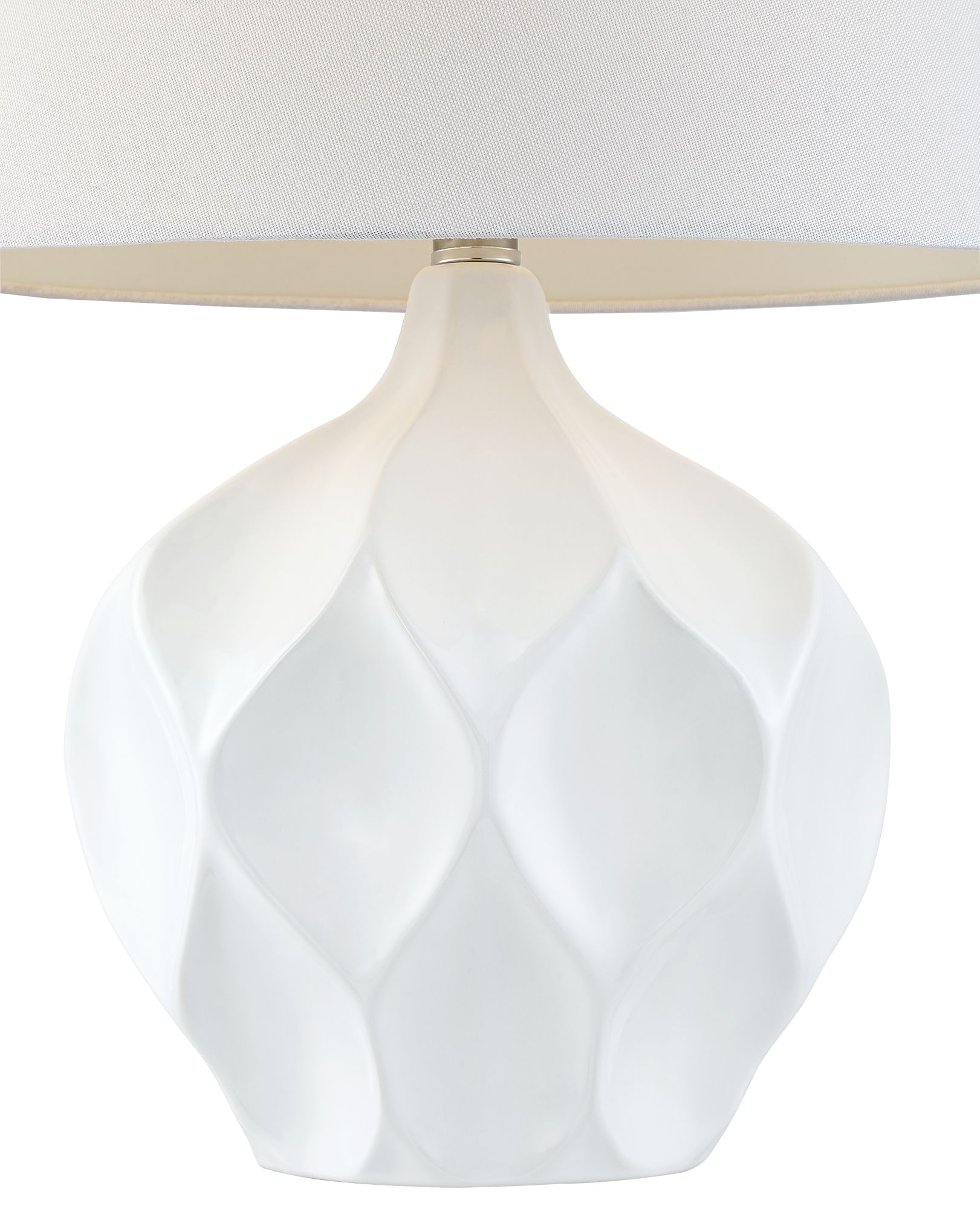 Image 4 Possini Euro Dobbs 22 1/2" White Ceramic Modern Table Lamps Set of 2 more views