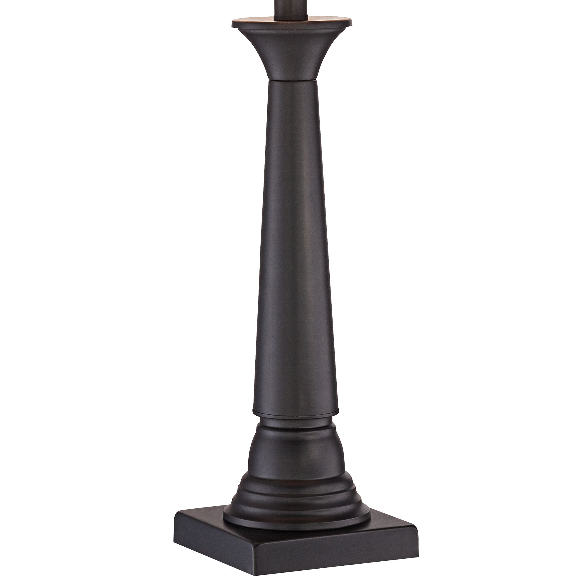 Image 6 Possini Euro Dolbey 28" Black Bronze Column Table Lamps Set of 2 more views