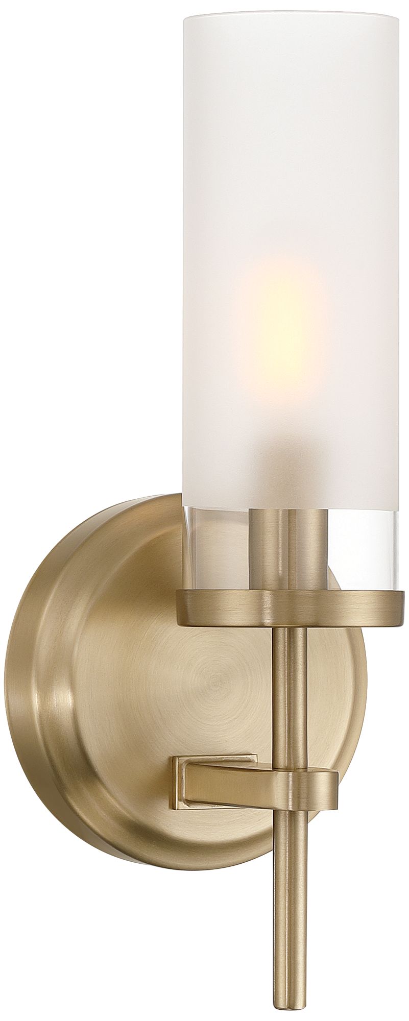 Image 2 Possini Euro Domenico 12 1/2" High Satin Brass Wall Sconce