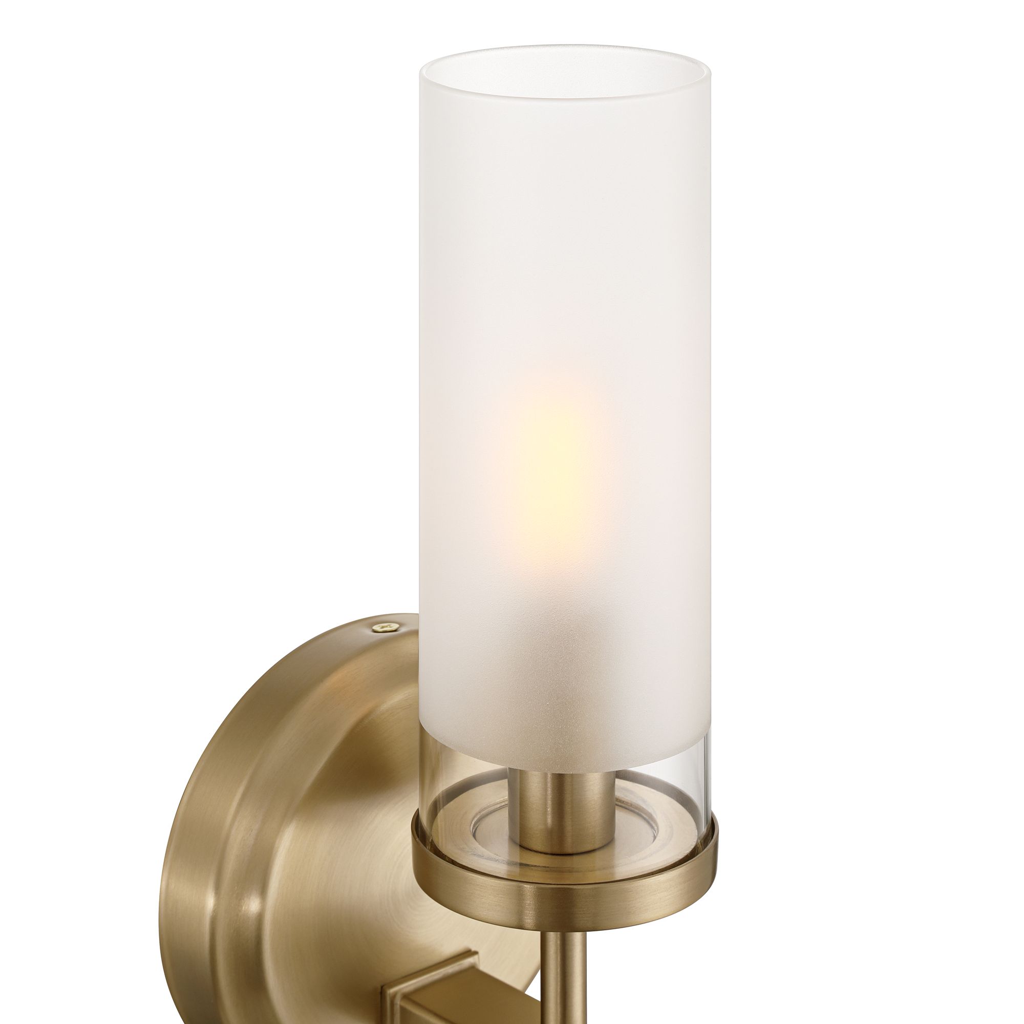 Image 3 Possini Euro Domenico 12 1/2" High Satin Brass Wall Sconce more views
