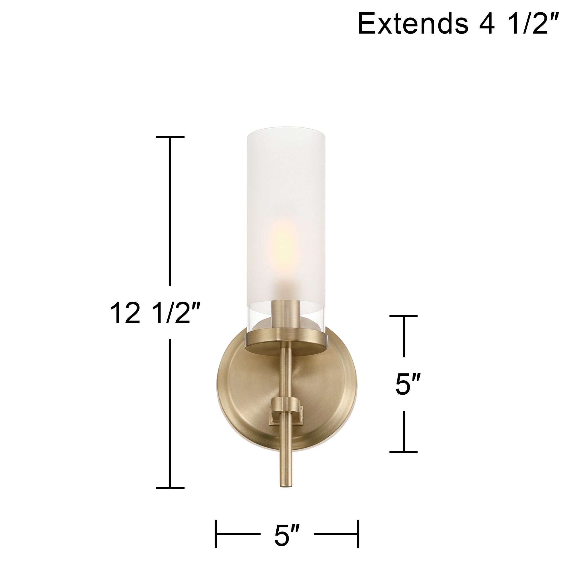 Possini Euro Domenico 12 1/2" High Satin Brass Wall Sconce