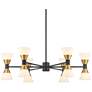 3_Possini Euro Domino 32" Black and Brass 12-Light Modern Chandelier