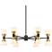 Possini Euro Domino 32" Black and Brass 12-Light Modern Chandelier