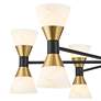4_Possini Euro Domino 32" Black and Brass 12-Light Modern Chandelier more views