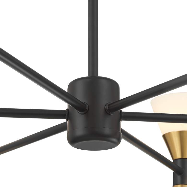 Image 5 Possini Euro Domino 32" Black and Brass 12-Light Modern Chandelier more views