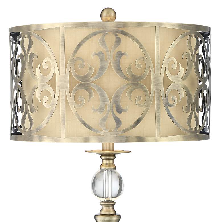 Image 4 Possini Euro Doris 30 1/2" Brass Double Shade Candlestick Table Lamp more views