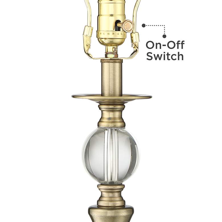 Image 5 Possini Euro Doris 30 1/2" Brass Double Shade Candlestick Table Lamp more views
