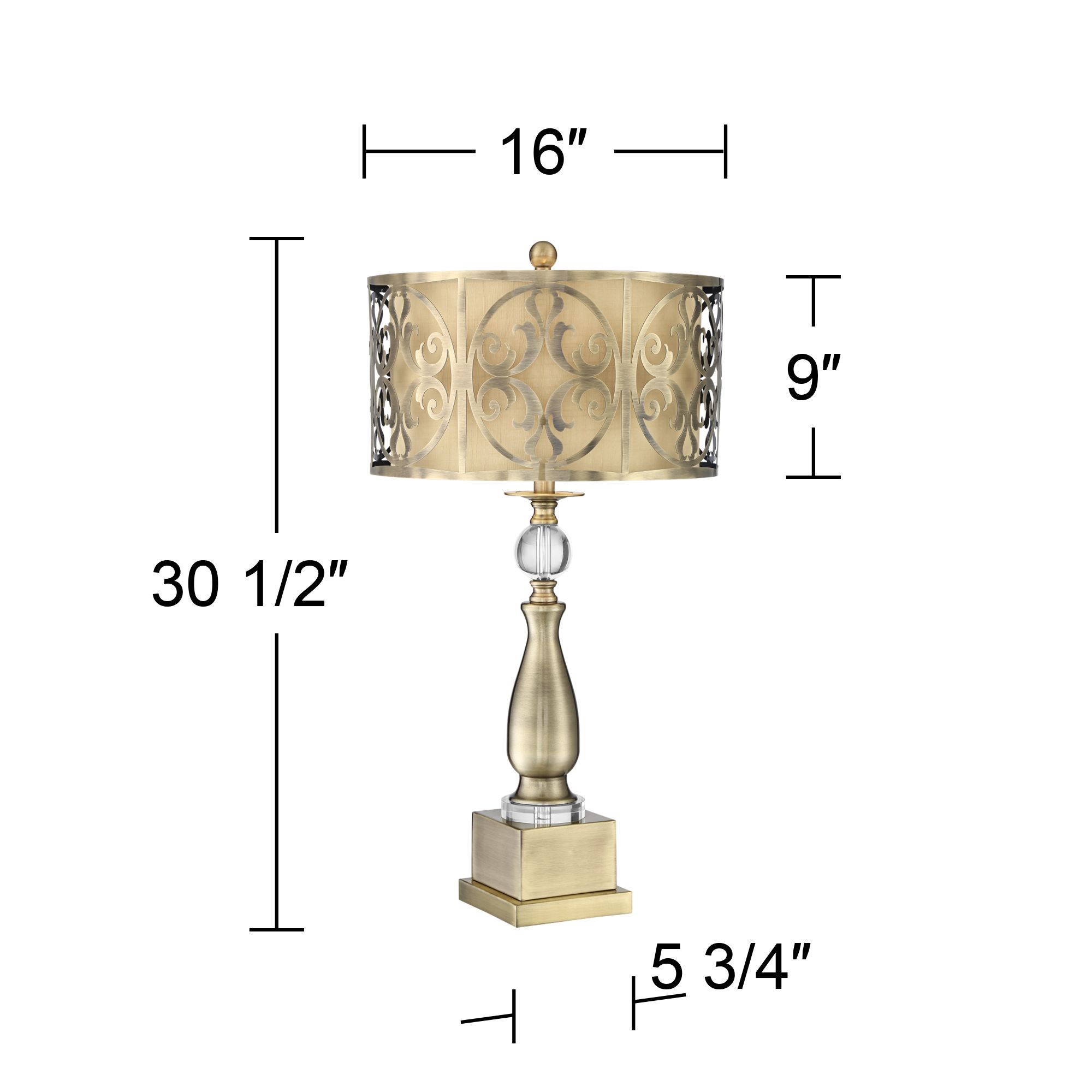 Possini Euro Doris 30 1/2" Brass Double Shade Candlestick Table Lamp