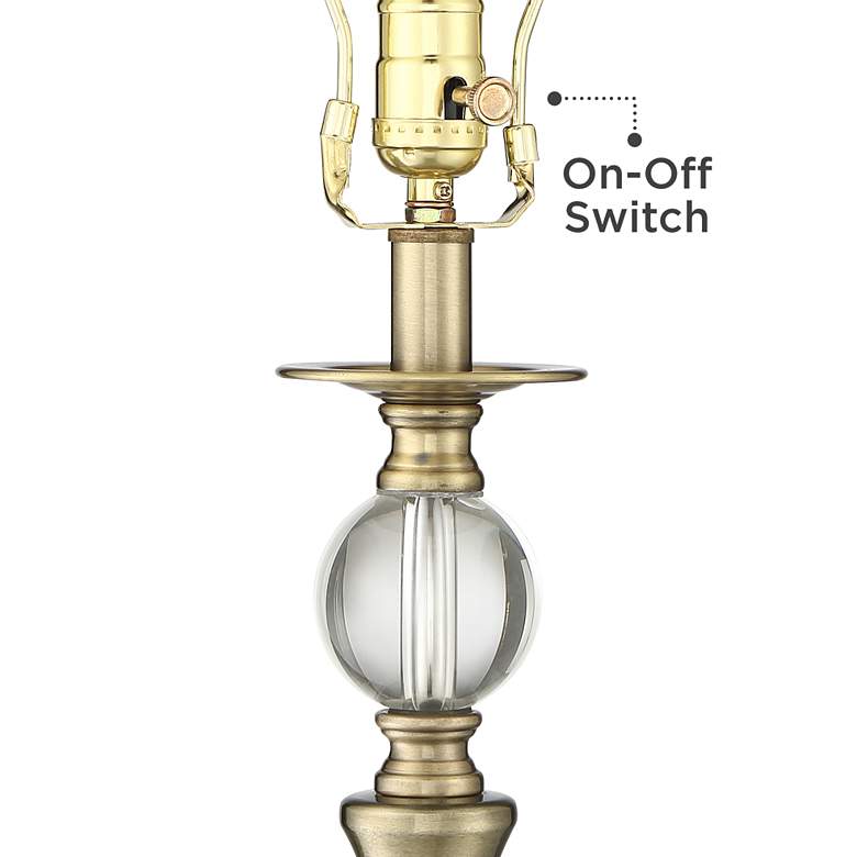 Image 4 Possini Euro Doris 30 1/2 inch Brass Table Lamp with Black Marble Riser more views