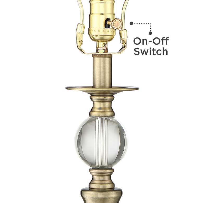 Image 4 Possini Euro Doris 30 1/2" Brass Table Lamp with Black Marble Riser more views