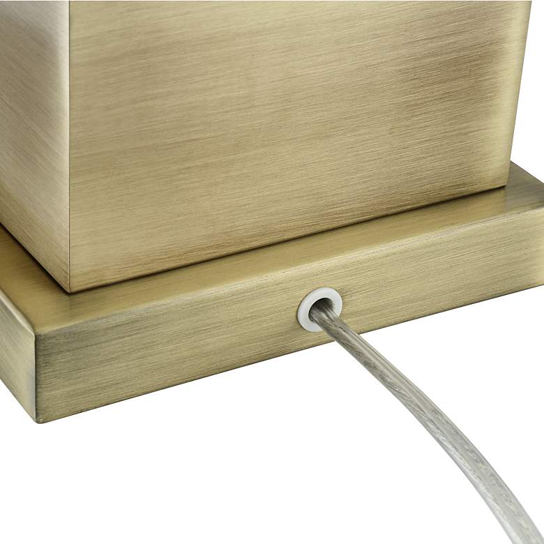 Image 6 Possini Euro Doris 30 1/2" Metal Lamp with Square White Marble Riser more views