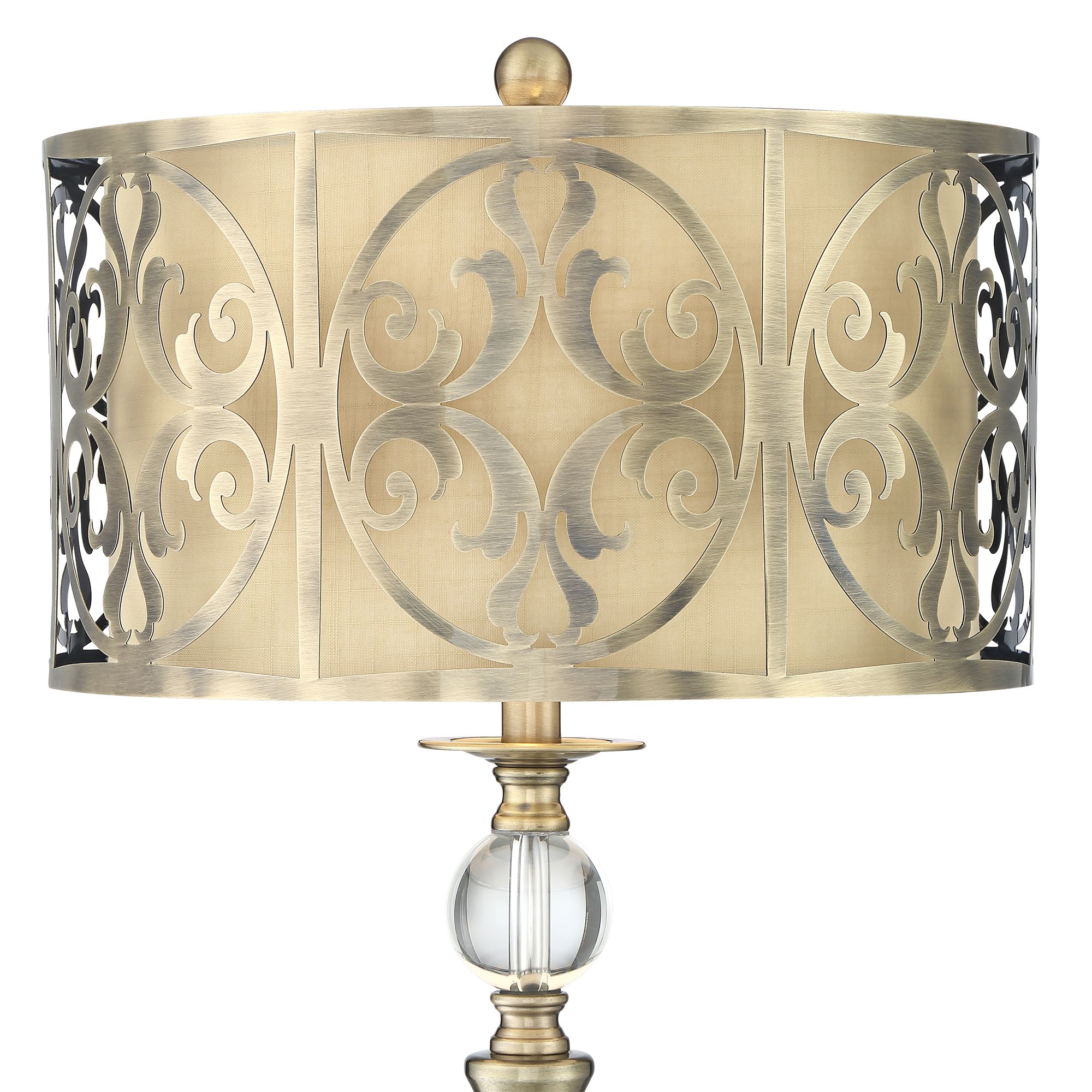 Image 3 Possini Euro Doris 30 1/2" Metal Lamp with Square White Marble Riser more views