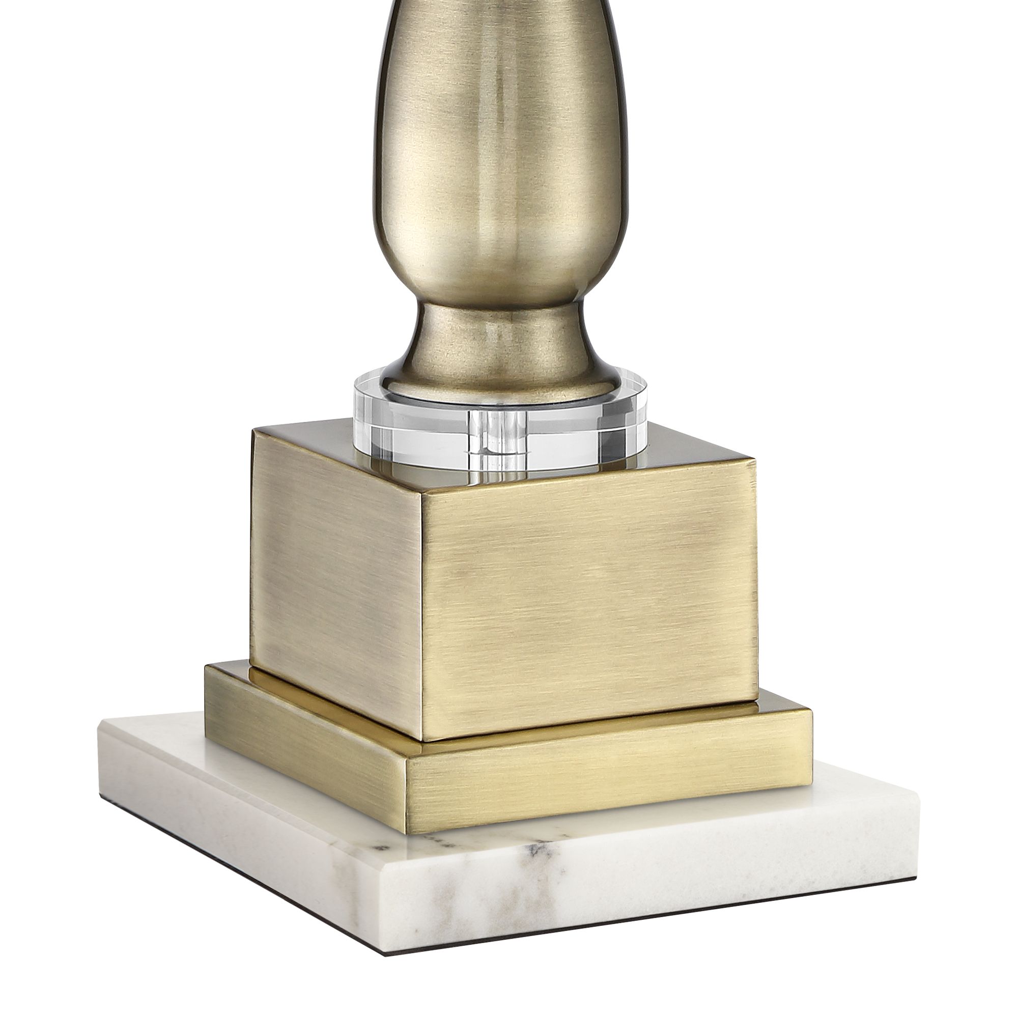 Image 5 Possini Euro Doris 30 1/2" Metal Lamp with Square White Marble Riser more views