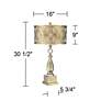 Possini Euro Doris Brass Candlestick Table Lamp with Dimmer with USB Port