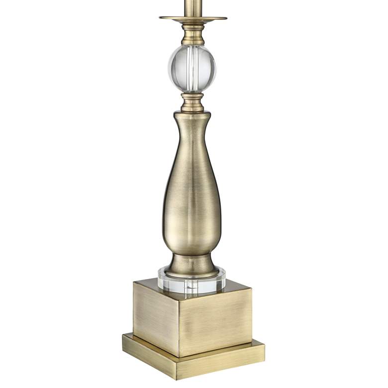 Possini Euro Doris Brass Metal Candlestick Table Lamp more views