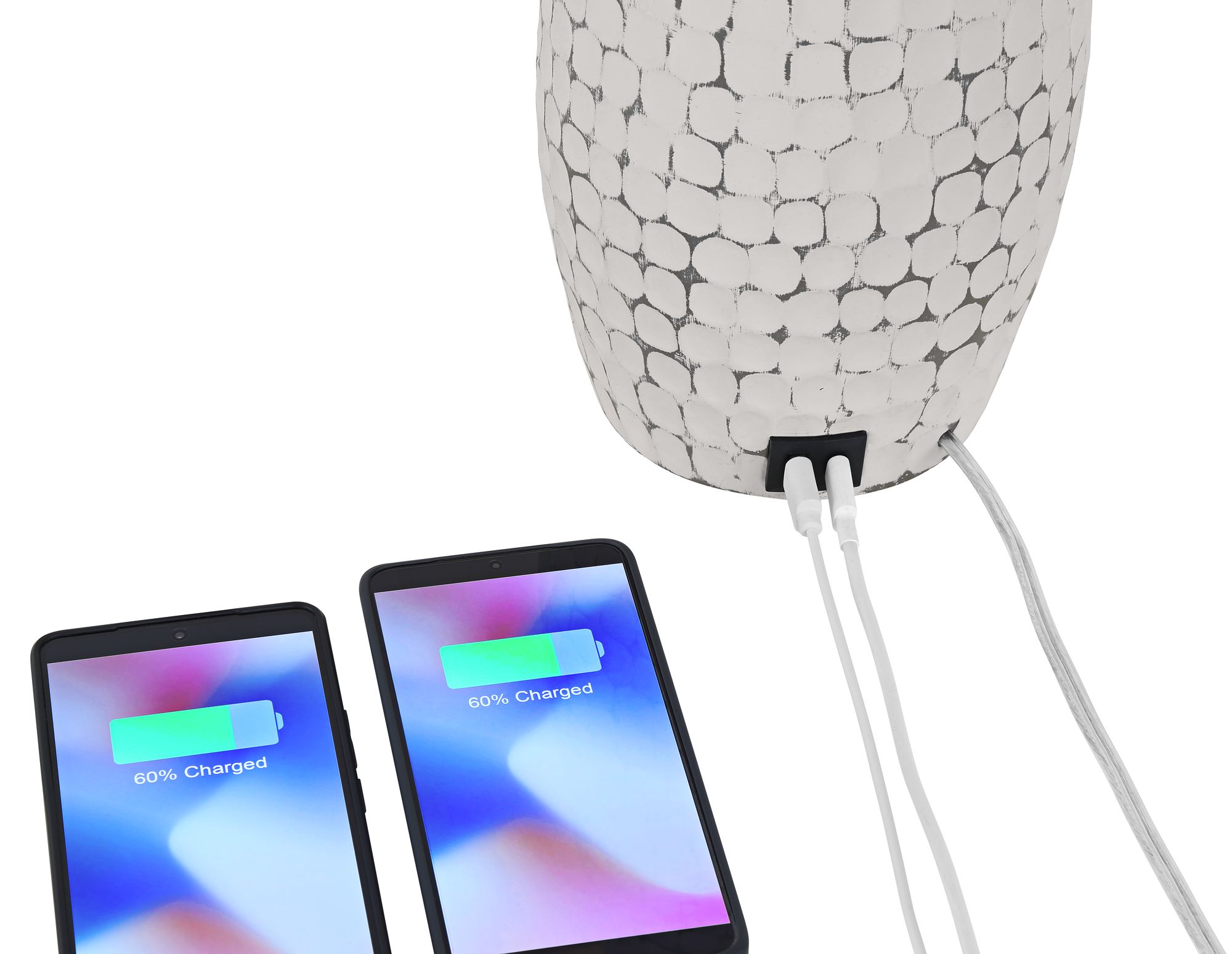 Image 5 Possini Euro Dot 29 1/2" Modern White USB Table Lamps Set of 2 more views