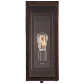 Image5 of Possini Euro Double Box 15 1/2" Bronze Outdoor Wall Lights Set of 2 more views