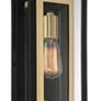 Possini Euro Double Box 15 1/2" High Black and Brass Wall Sconce