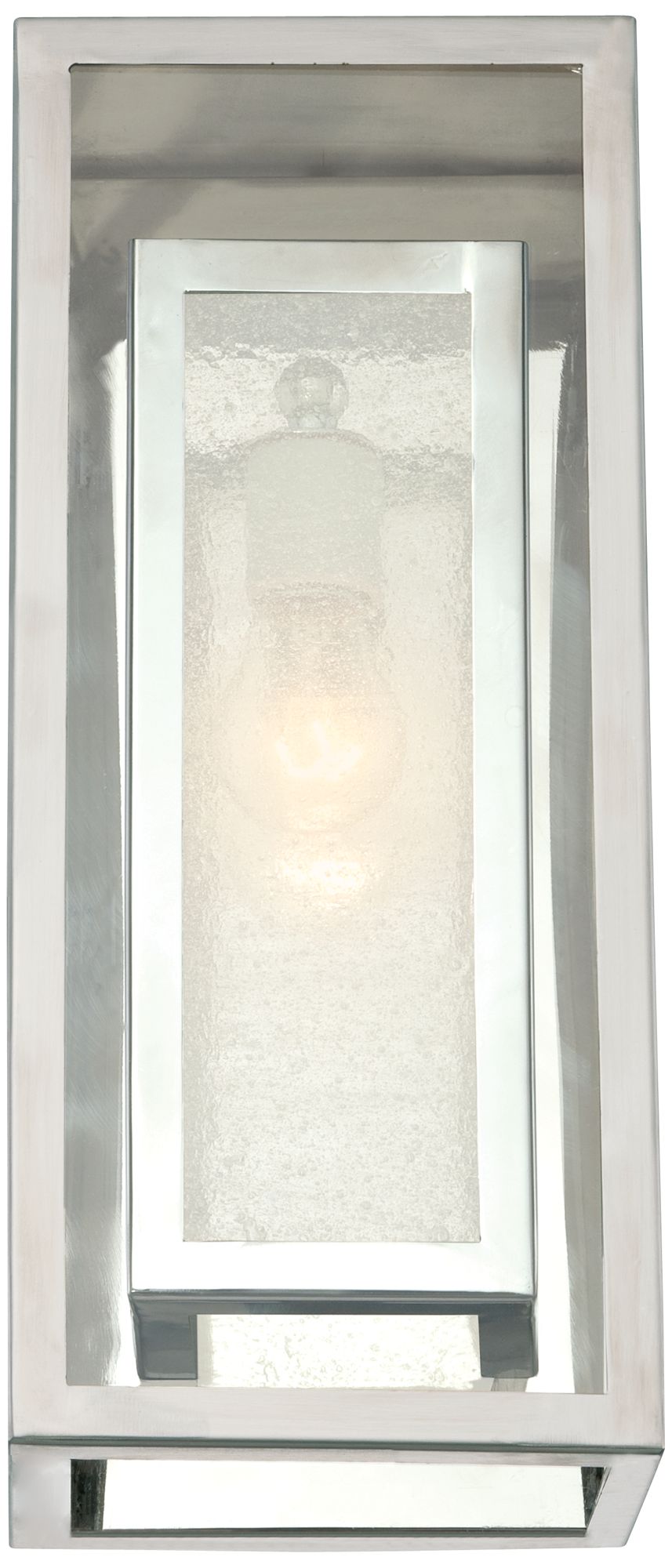 Image 6 Possini Euro Double Box 15 1/2" High Chrome Outdoor Wall Light more views