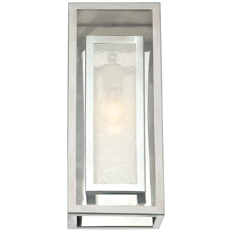 Possini Euro Double Box 15 1/2 inch High Chrome Outdoor Wall Light more views