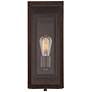 Possini Euro Double Box 15 1/2" High Glass and Bronze Sconces Set of 2