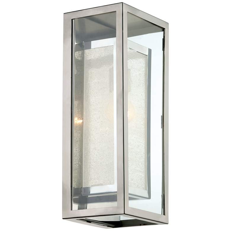 Image 3 Possini Euro Double Box 15 1/2" High Modern Chrome Wall Sconce more views