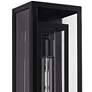 Possini Euro Double Box 16 1/4" Black and Glass Outdoor Wall Light