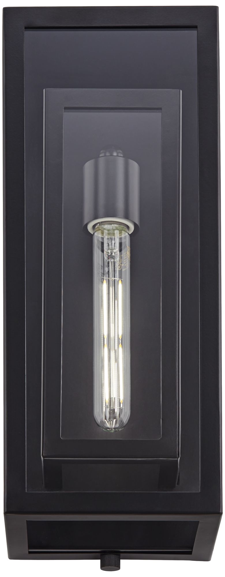 Image 4 Possini Euro Double Box 16 1/4" Black Outdoor Wall Light Set of 2 more views