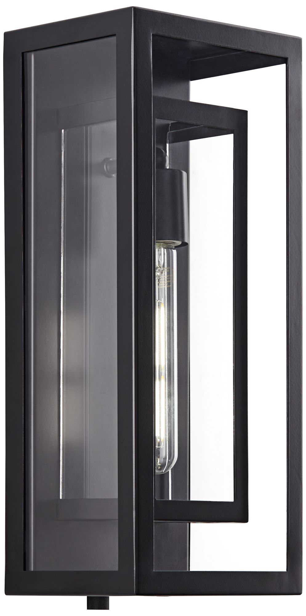 Image 5 Possini Euro Double Box 16 1/4" Black Outdoor Wall Light Set of 2 more views
