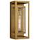 Possini Euro Double Box 16 1/4" Warm Antique Brass Outdoor Wall Light