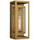 Possini Euro Double Box 16 1/4" Warm Antique Brass Outdoor Wall Light