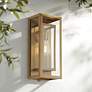 Possini Euro Double Box 16 1/4" Warm Antique Brass Outdoor Wall Light