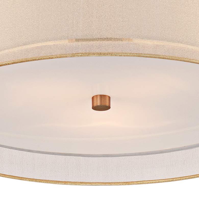 Image 3 Possini Euro Double Drum 18 inch Wide Champagne Ceiling Light more views