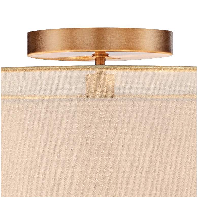 Image 4 Possini Euro Double Drum 18 inch Wide Champagne Ceiling Light more views