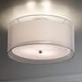 Possini Euro Double Drum 18" Wide Modern White Ceiling Light