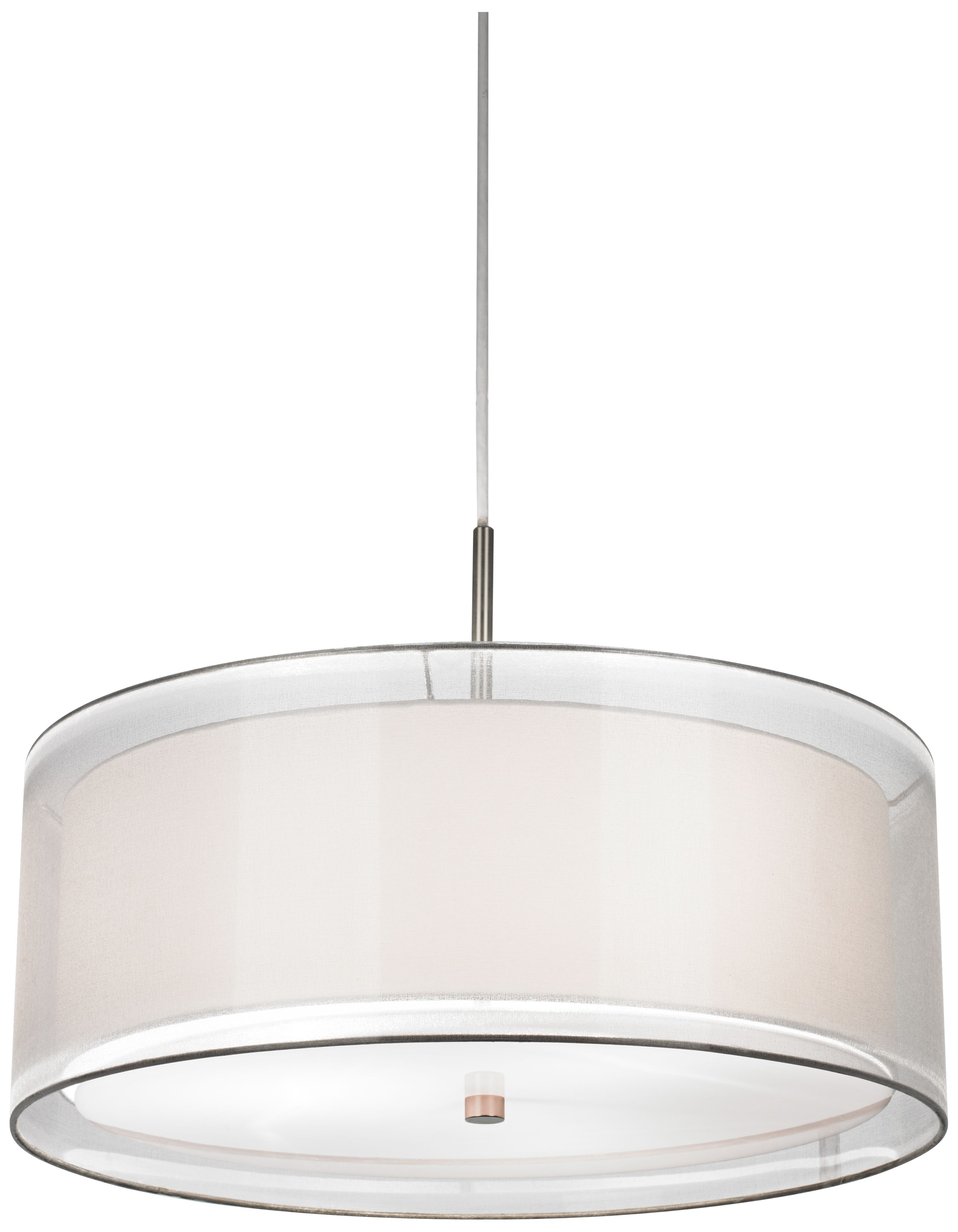 Double drum deals pendant light