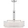 Possini Euro Double Organza 20" Wide Modern Drum Pendant Chandelier