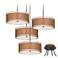 Possini Euro Double Shade Bronze 4-Light Swag Pendant