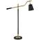 Possini Euro Drake Pharmacy Style Adjustable Floor Lamp Black with Gold