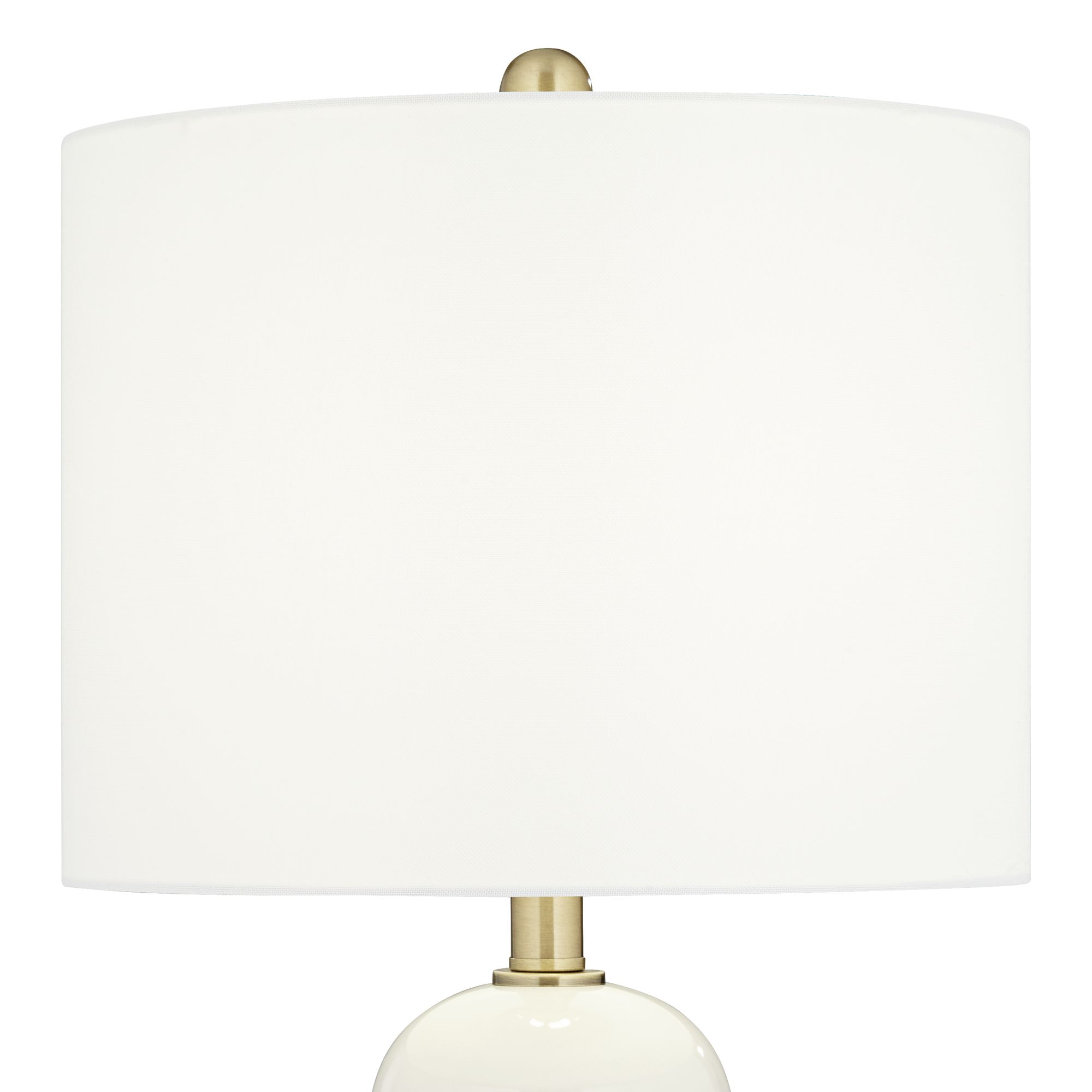 Image 5 Possini Euro Draper 26" Gold and White Modern Ceramic Table Lamp more views