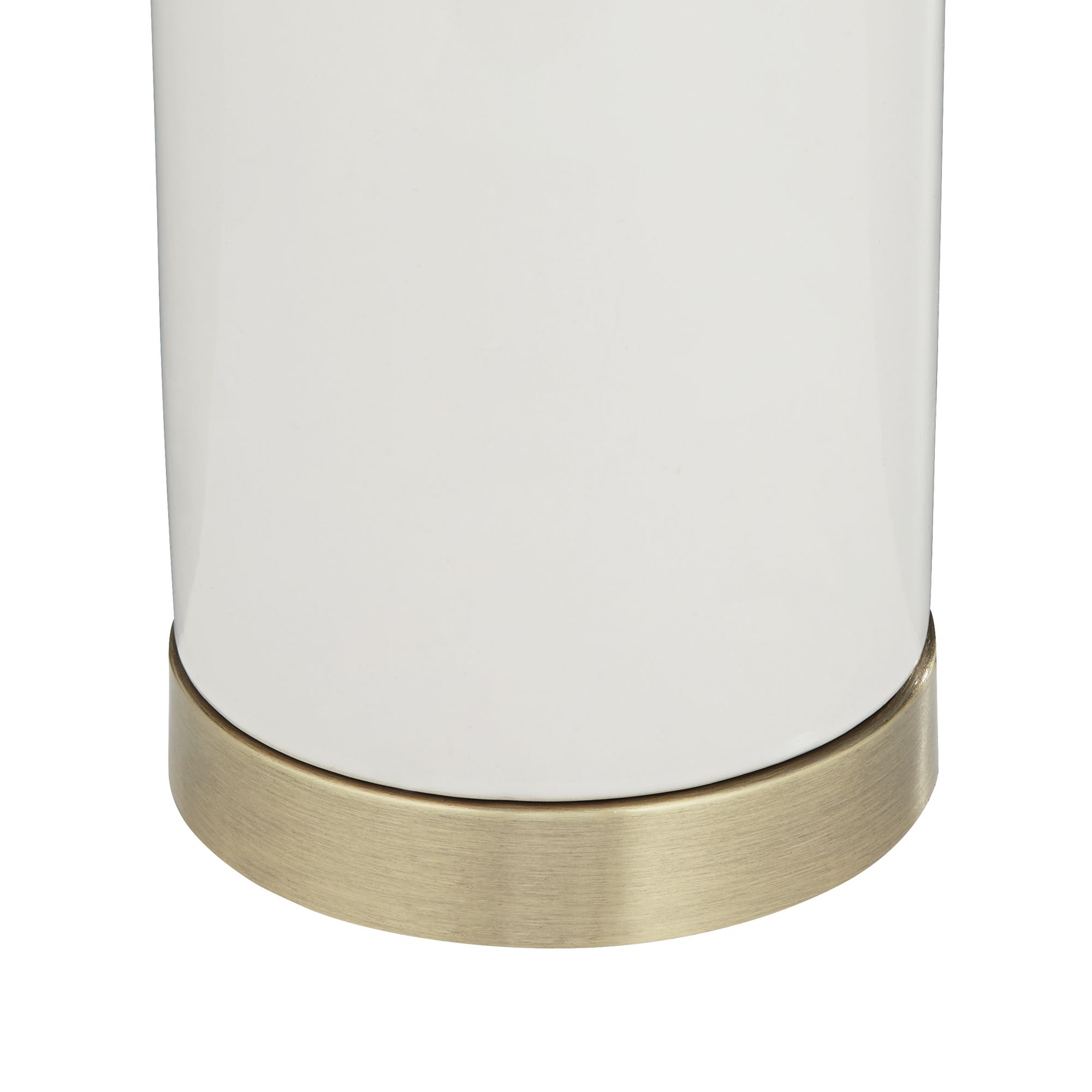 Image 7 Possini Euro Draper 26" Gold and White Modern Ceramic Table Lamp more views
