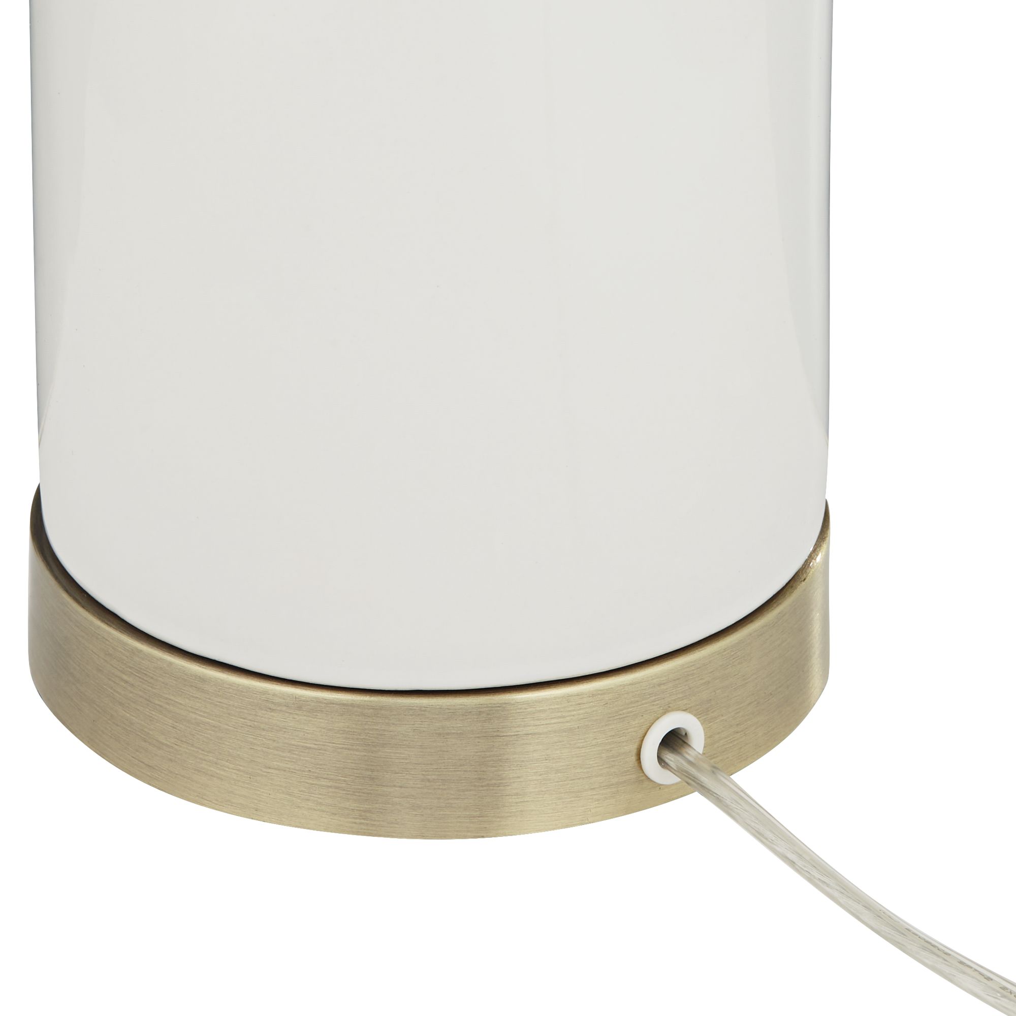 Possini Euro Draper 26" Gold and White Modern Ceramic Table Lamp in scene