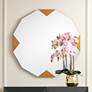 2_Possini Euro Drayden 31" x 31" Golden Triangles Wall Mirror