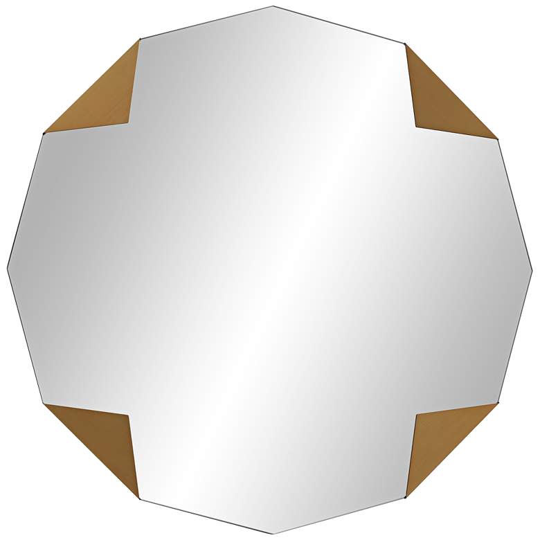 Image 6 Possini Euro Drayden 31" x 31" Golden Triangles Wall Mirror more views