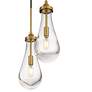 4_Possini Euro Droplet 19" Gold and Droplet Glass Multi-Light Pendant more views