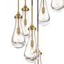 5_Possini Euro Droplet 19" Gold and Droplet Glass Multi-Light Pendant more views
